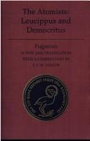 Cover of The Atomists: Leucippus and Democritus by C.C.W. Taylor