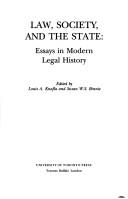 Front cover of Law, society, and the state by Susan W. S. Binnie