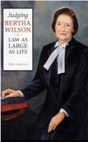 Front cover of Judging Bertha Wilson by Ellen Anderson