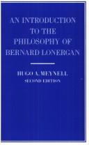 Front cover of An Introduction to the Philosophy of Bernard Lonergan by Hugo Meynell
