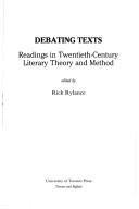 Cover of Debating texts by Rick Rylance