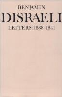 Front cover of Benjamin Disraeli Letters by Benjamin Disraeli