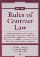 Front cover of Rules of contract law by Nathan M. Crystal