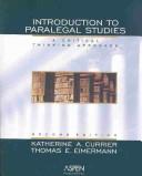 Front cover of Introduction to paralegal studies by Katherine A. Currier