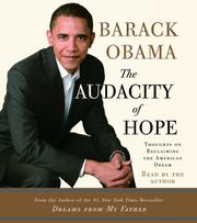 Front cover of The Audacity of Hope by Barack Obama