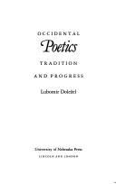 Cover of Occidental poetics by Lubomír Doležel