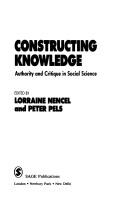 Cover of Constructing knowledge by Lorraine Nencel