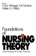 Front cover of Foundations of nursing theory by Chris Metzger McQuiston