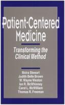 Cover of Patient-centered medicine by Moira Stewart
