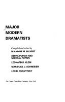 Cover of Major modern dramatists by Rita Stein