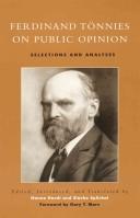 Front cover of Ferdinand Tönnies on public opinion by Ferdinand Tönnies