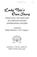 Cover of Lady Nijo's own story by Nakanoin Masatada no musume