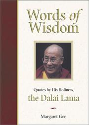 Front cover of Words of wisdom by His Holiness Tenzin Gyatso the XIV Dalai Lama