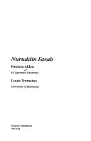 Cover of Nuruddin Farah by Patricia Alden
