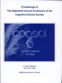 Front cover of Proceedings of the eighteenth annual conference of the Cognitive Science Society by Cognitive Science Society (U.S.). Conference.