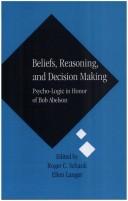 Front cover of Beliefs, Reasoning, and Decision Making by Roger C. Schank