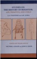 Cover of Studies on the history of behavior by L. S. Vygotskiĭ