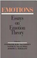 Cover of Emotions by Joseph A. Sergeant