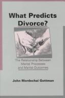 Cover of What Predicts Divorce? by John Mordechai Gottman
