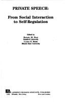 Cover of Private speech by Rafael M. Diaz