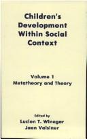 Cover of Children's development within social context by Jaan Valsiner