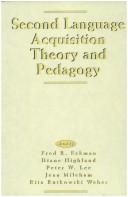 Cover of Second Language Acquisition Theory and Pedagogy by Unknown
