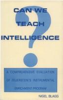 Cover of Can we teach intelligence? by Nigel Blagg