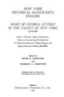 Cover of Books of general entries of the colony of New York by Peter R. Christoph