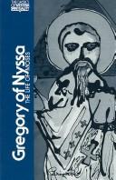 Cover of De vita Moysis by Gregorius Nyssenus
