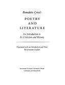 Front cover of Benedetto Croce's Poetry and literature by Benedetto Croce