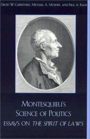 Cover of Montesquieu's science of politics by Charles-Louis de Secondat baron de La Brède et de Montesquieu