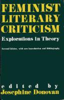 Cover of Feminist literary criticism by Josephine Donovan