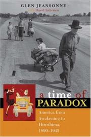 Cover of A Time of Paradox by Glen Jeansonne
