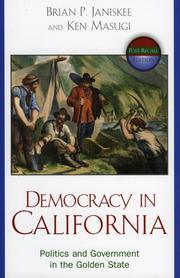 Cover of Democracy in California by Brian P. Janiskee