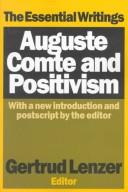 Cover of Auguste Comte and positivism by Auguste Comte
