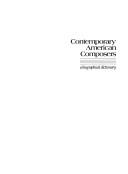 Cover of Contemporary American composers by E. Ruth Anderson