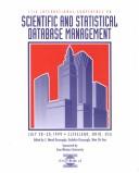 Front cover of Proceedings by International Conference on Scientific and Statistical Database Systems (11th 1999 Cleveland, Ohio)