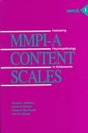 Front cover of MMPI-A content scales by Carolyn L. Williams