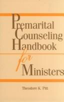 Front cover of Premarital counseling handbook for ministers by Theodore K. Pitt