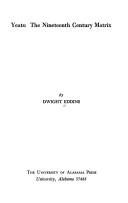Cover of Yeats by Dwight Eddins