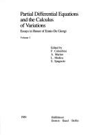 Cover of Partial Differential Equations and the Calculus of Variations Set (Progress in Nonlinear Differential Equations and Their Applications) by COLOMBINI