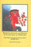 Front cover of From Language As Speech to Language As Thought by Grard Westendorp