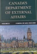 Front cover of Canada's Department of External Affairs by John Hilliker