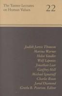 Cover of Tanner Lectures Vol 22 (Tanner Lectures on Human Values) by Grethe Peterson