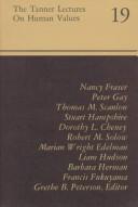 Cover of Tanner Lectures Vol 19 (Tanner Lectures on Human Values) by Grethe Peterson