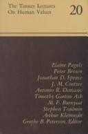 Cover of Tanner Lecture Vol 20 (Tanner Lectures on Human Values) by Grethe Peterson