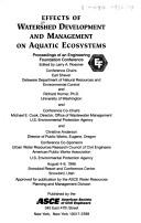 Front cover of Effects of Watershed Development and Management on Aquatic Ecosystems by Unknown