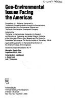 Front cover of Geo-Environmental Issues Facing the Americas: Proceedings of a Workshop by Unknown