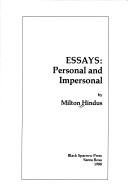 Cover of Essays by Milton Hindus