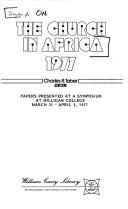 Front cover of The church in Africa, 1977 by Symposium on the Church in Africa (1977 Milligan College)